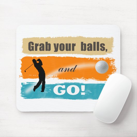 ゴルフおもしろいがあなたのボールを掴む マウスパッド (マウス)