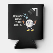 ゴルフおもしろいことわざはいつもボールを洗う 缶クーラー (正面)