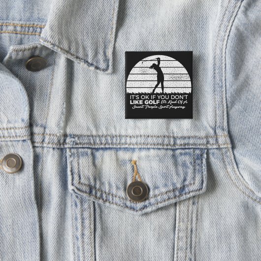 ゴルフおもしろいことわざゴルフ引用文 缶バッジ (インサイチュ)