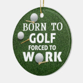 ゴルフおもしろいことわざ引用文生まれ誕生日toゴルフ セラミックオーナメント (左)