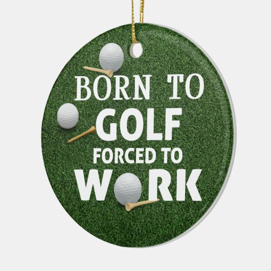 ゴルフおもしろいことわざ引用文生まれ誕生日toゴルフ セラミックオーナメント (左)