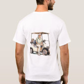 ゴルフおもしろいというビール飲みモノグラム Tシャツ (裏面)