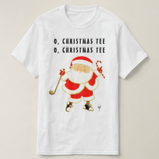 ゴルフおもしろいのクリスマス Tシャツ (デザイン正面)