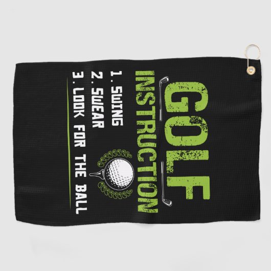 ゴルフおもしろいの指示 ゴルフタオル (横)