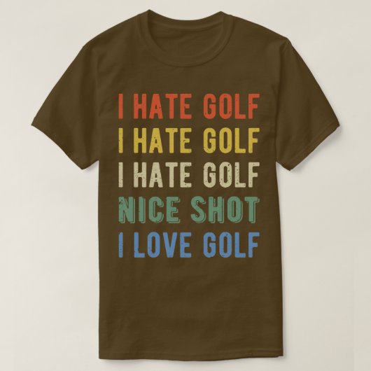 ゴルフおもしろいの苦手なゴルファー Tシャツ (デザイン正面)
