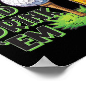 ゴルフおもしろいはEmを沈めて飲みよう ポスター (角)