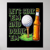 ゴルフおもしろいはEmを沈めて飲みよう ポスター (正面)