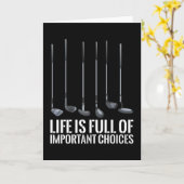 ゴルフおもしろいァーが重要な選択肢ゴルフの贈り物 カード (黄色い花)