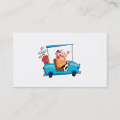 ゴルフおもしろいカートのゴルファー 名刺 (裏面)