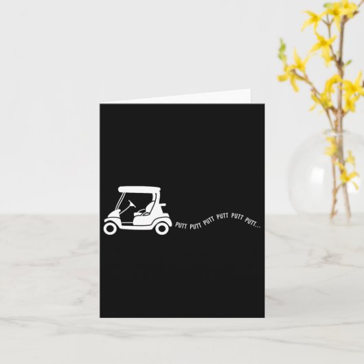 ゴルフおもしろいギフトゴルフのカートのジョーク誕生日ゴー カード (黄色い花)