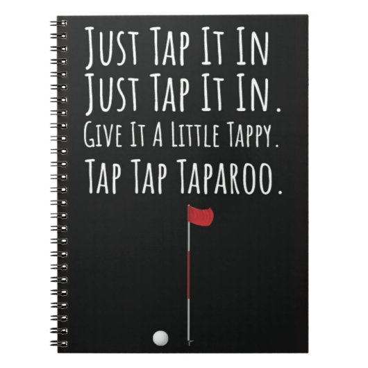 ゴルフおもしろいギフトゴルファーのユーモアのジョークのノート ノートブック (正面)