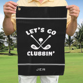 ゴルフおもしろいクラブユーモアモダンゴルファー・スポーツブラック ゴルフタオル