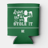 ゴルフおもしろいグリーンのドライブは盗んだモノグラム 缶クーラー (正面)