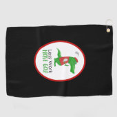 ゴルフおもしろいゲーターより少ない作業詳細ゴルフ ゴルフタオル (横)