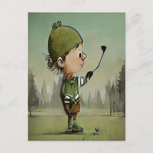 ゴルフおもしろいコース4休暇であなたに会う ポストカード (正面)