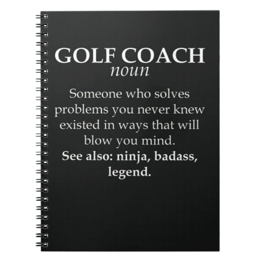 ゴルフおもしろいコーチギフト用インストラクタートレーナー ノートブック (正面)