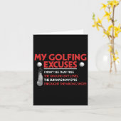 ゴルフおもしろいゴルファー私が見ていないゴルフの言い訳 カード (黄色い花)