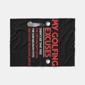 ゴルフおもしろいゴルファー私が見ていないゴルフの言い訳 フリースブランケット (正面(横))