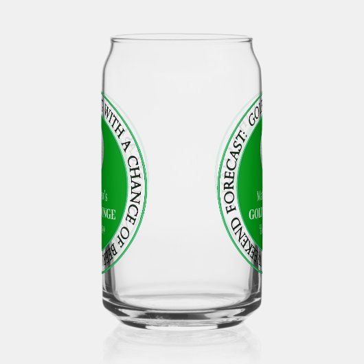ゴルフおもしろいゴルファーBall Tee Beer Can Glass ガラス缶 (左)