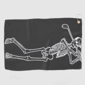 ゴルフおもしろいゴルフスケルトン遊ゴルファー ゴルフタオル (横)