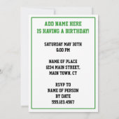 ゴルフおもしろいスインガーパーティー招待状 招待状 (裏面)