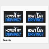 ゴルフおもしろいスタンプ – 私の運転は? 長方形シール (シート)