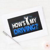 ゴルフおもしろいスタンプ – 私の運転は? 長方形シール (封筒)