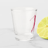 ゴルフおもしろいスポーツティー引用文キュートマゼンタレッドピンク ショットグラス (左)