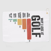 ゴルフおもしろいスポーツ私がゴルフのゲームレトロで負ける理由 ゴルフタオル (横)