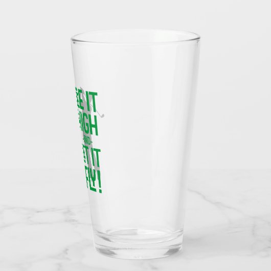 ゴルフおもしろいティースポーツ引用文かわいいメンズユーモアビール タンブラーグラス (左)