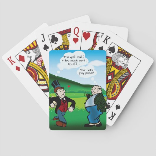 ゴルフおもしろいテーマのトランプのポーカートランプデッキ トランプ (裏面)