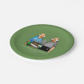 ゴルフおもしろいテーマの誕生日プレート ペーパープレート (アングル)