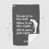 ゴルフおもしろいテーマ引用文フックit、スライス、ヒット ゴルフタオル (インサイチュ)