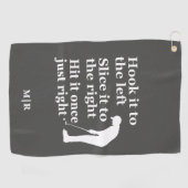 ゴルフおもしろいテーマ引用文フックit、スライス、ヒット ゴルフタオル (横)