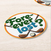 ゴルフおもしろいデザイン：永遠失った? ラウンドペーパーコースター (アングル)