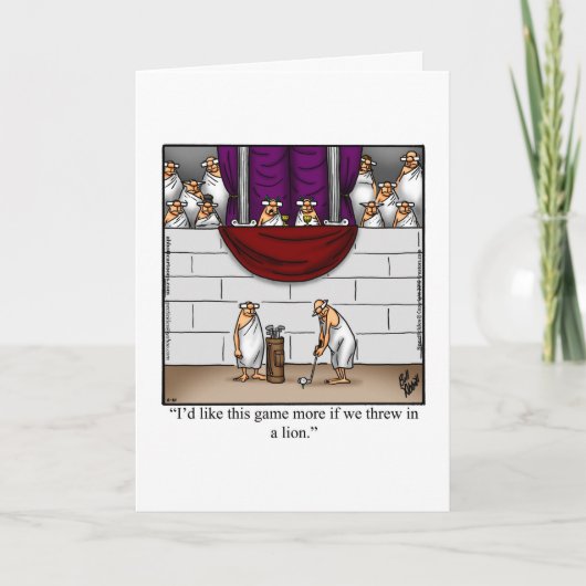 ゴルフおもしろいデー1月17日グリーティングカード カード (正面)