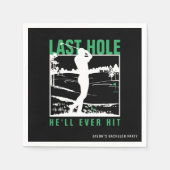ゴルフおもしろいバチュラーパーティラストホール彼が今まで打つ スタンダードカクテルナプキン (正面)