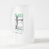 ゴルフおもしろいバチュラーパーティラストホール彼が今まで打つ フロストグラスビールジョッキ (正面左)