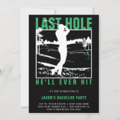 ゴルフおもしろいバチュラーパーティラストホール彼が今まで打つ 招待状 (正面)