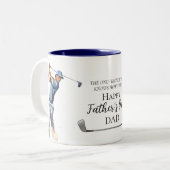 ゴルフおもしろいパパハッピーファーザーズデイ ツートーンマグカップ (正面左)