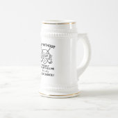 ゴルフおもしろいビアスタイン – 'なぜチャンスを取る?' プレゼント ビールジョッキ (正面右)