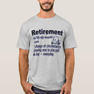 ゴルフおもしろいファンの退職定義 Tシャツ