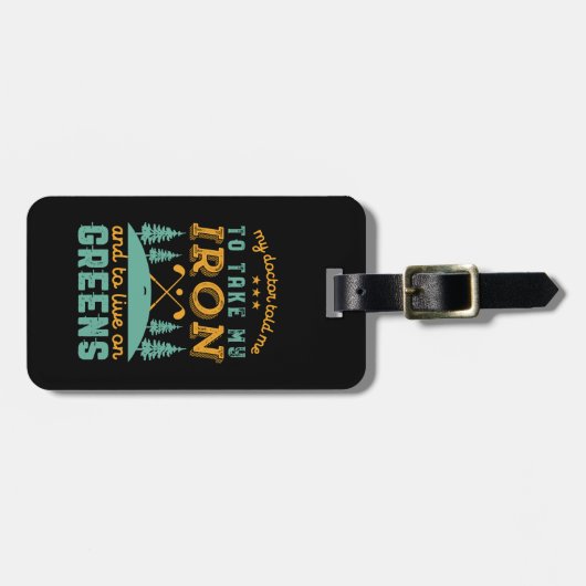 ゴルフおもしろいプレーヤーゴルファーズゴルフユーモア引用文 ラゲッジタグ (正面横)