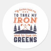 ゴルフおもしろいプレーヤーゴルファー引用文ゴルフのユーモア ラウンドシール (正面)