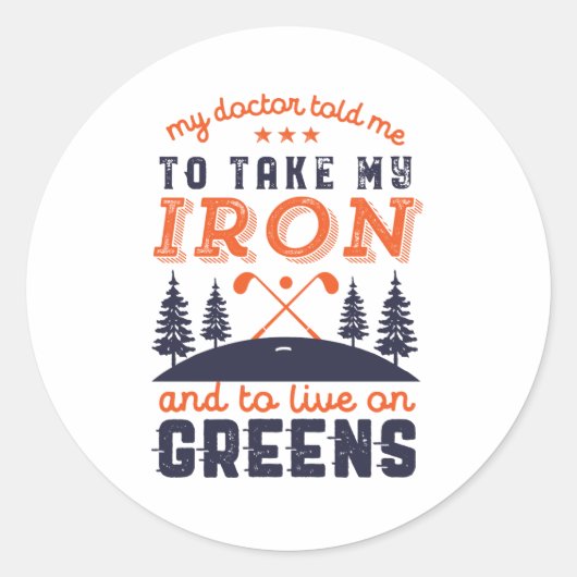 ゴルフおもしろいプレーヤーゴルファー引用文ゴルフのユーモア ラウンドシール (正面)