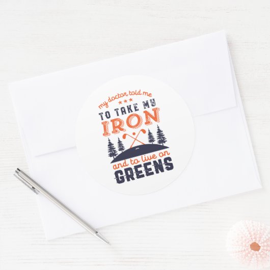 ゴルフおもしろいプレーヤーゴルファー引用文ゴルフのユーモア ラウンドシール (封筒)