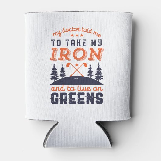 ゴルフおもしろいプレーヤーゴルファー引用文ゴルフのユーモア 缶クーラー (正面)