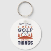 ゴルフおもしろいプレーヤーゴルファー私が知っ遊ているゴルフ キーホルダー (正面)