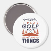 ゴルフおもしろいプレーヤーゴルファー私が知っ遊ているゴルフ マグネット (正面/裏面)