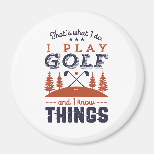 ゴルフおもしろいプレーヤーゴルファー私が知っ遊ているゴルフ マグネット (正面)